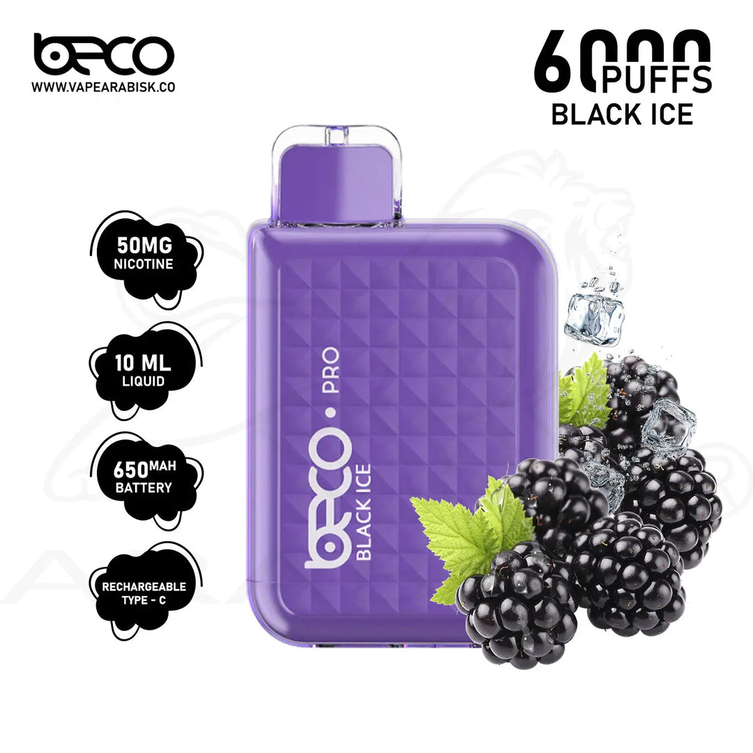 BECO PRO 6000 PUFFS 50MG - BLACK ICE 