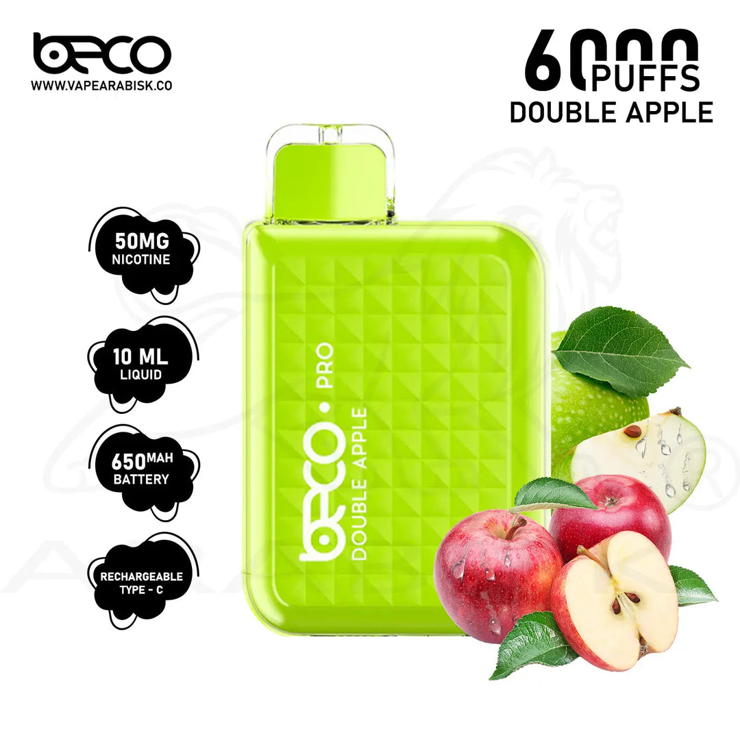 BECO PRO 6000 PUFFS 50MG - DOUBLE APPLE 