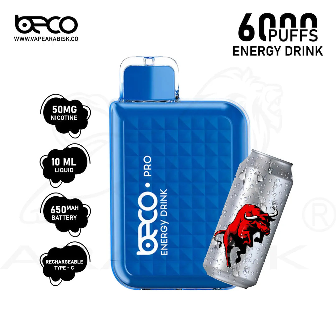 BECO PRO 6000 PUFFS 50MG - ENERGY DRINK 