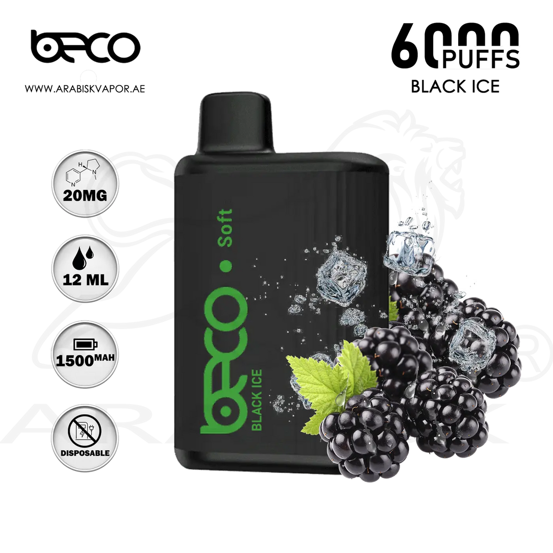Buy BECO SOFT 6000 Puffs - Black Ice Disposable Device (20mg) Arabisk Vape Buy BECO SOFT 6000 Puffs - Black Ice Disposable Device (20mg) Arabisk Vape