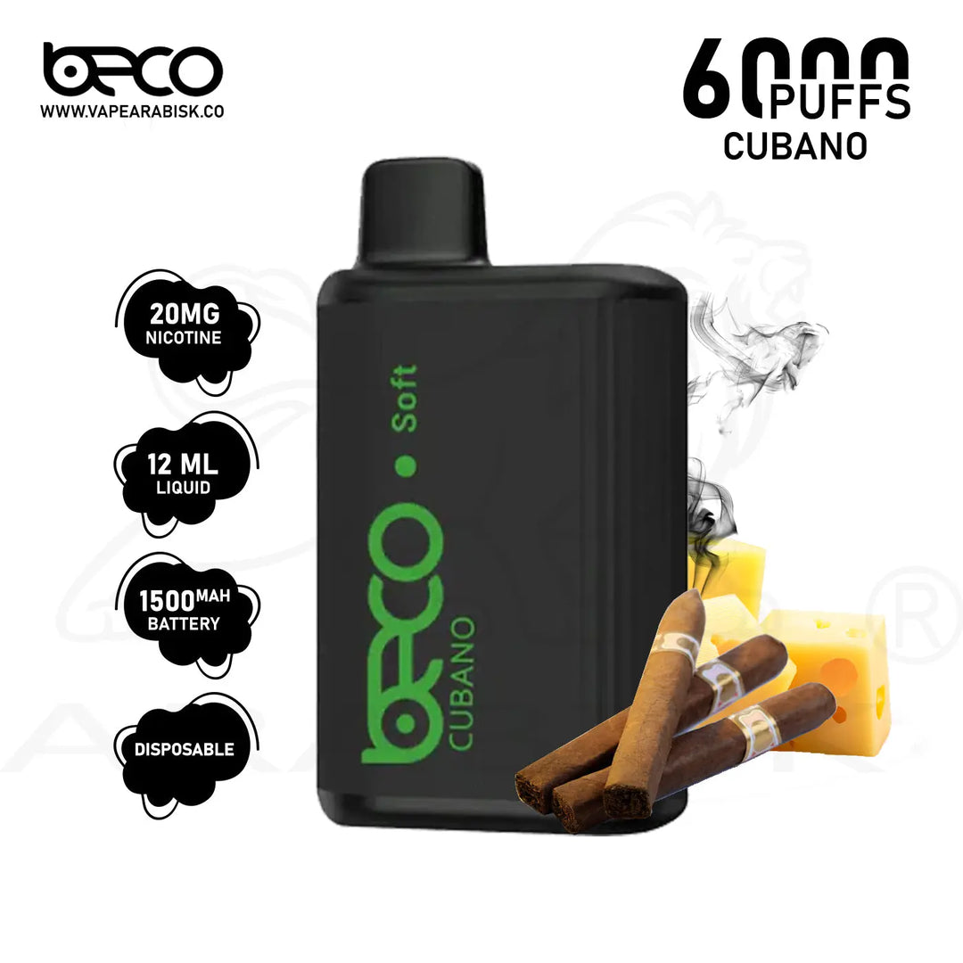 BECO SOFT 6000 PUFFS 20MG - CUBANO 