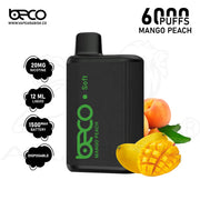 BECO SOFT 6000 PUFFS 20MG - MANGO PEACH 
