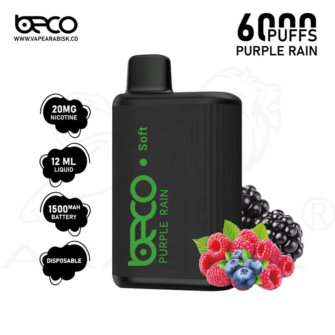 BECO SOFT 6000 PUFFS 20MG - PURPLE RAIN 