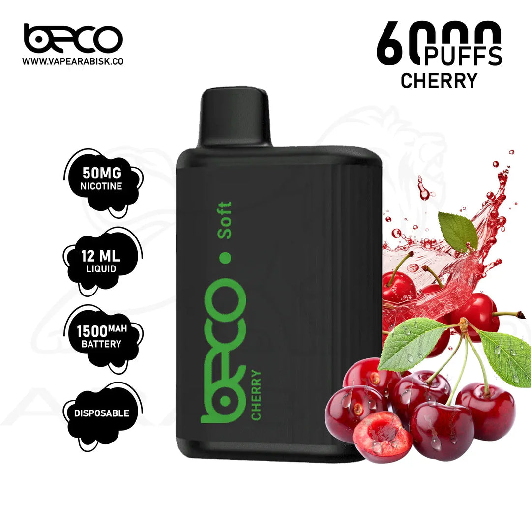 BECO SOFT 6000 PUFFS 50MG - CHERRY 