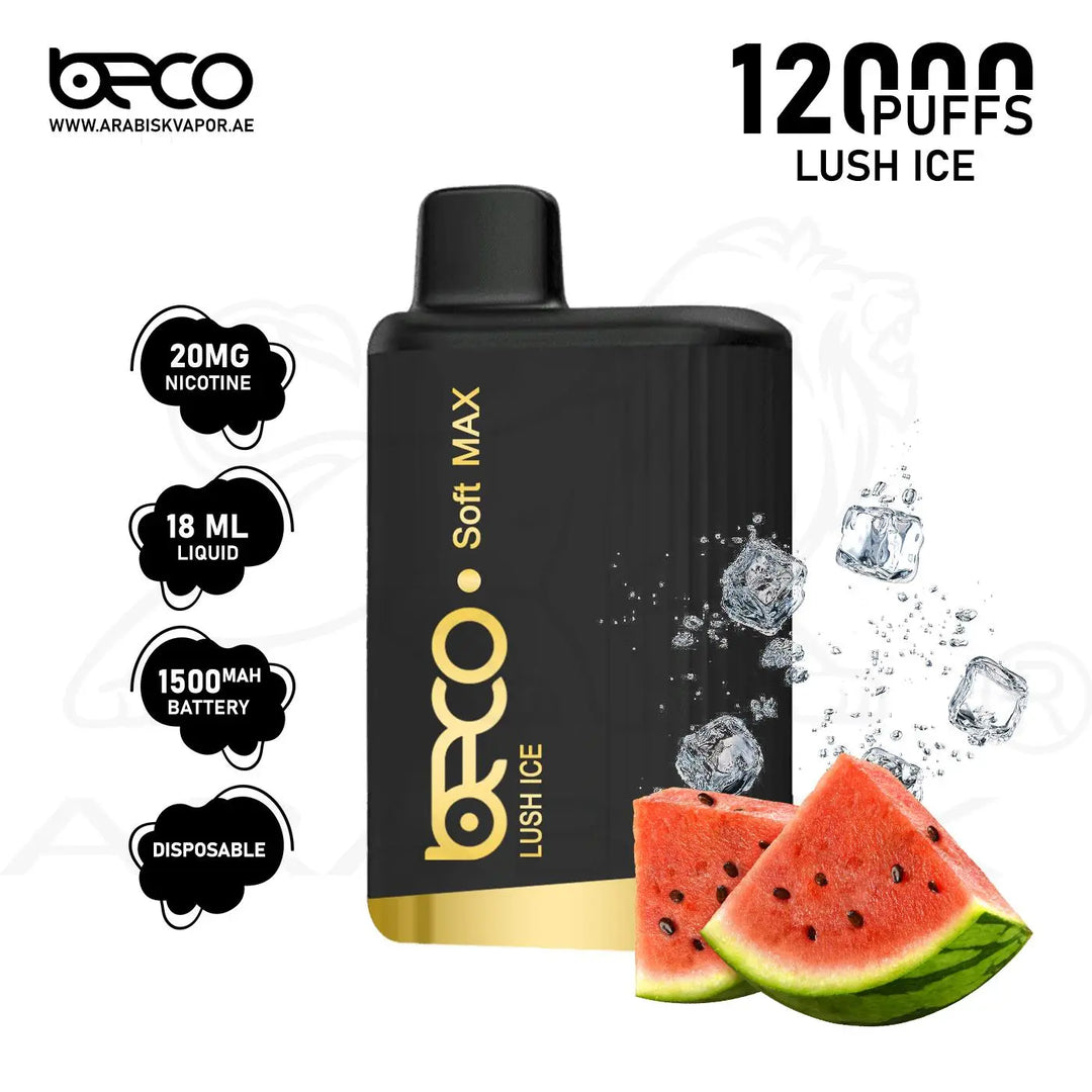 BECO SOFT MAX 12000 PUFFS 20MG - LUSH ICE 