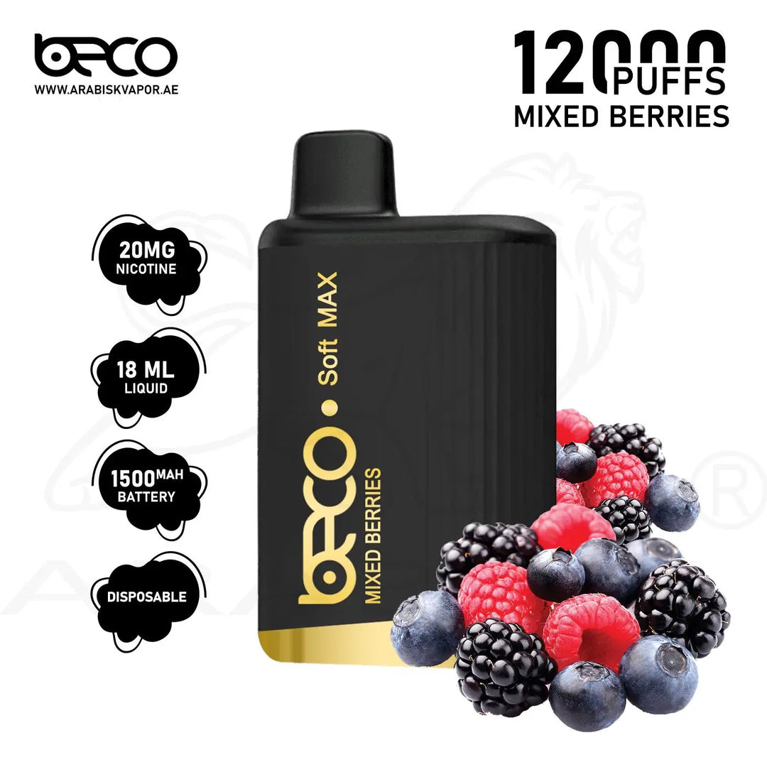 BECO SOFT MAX 12000 PUFFS 20MG - MIXED BERRIES 