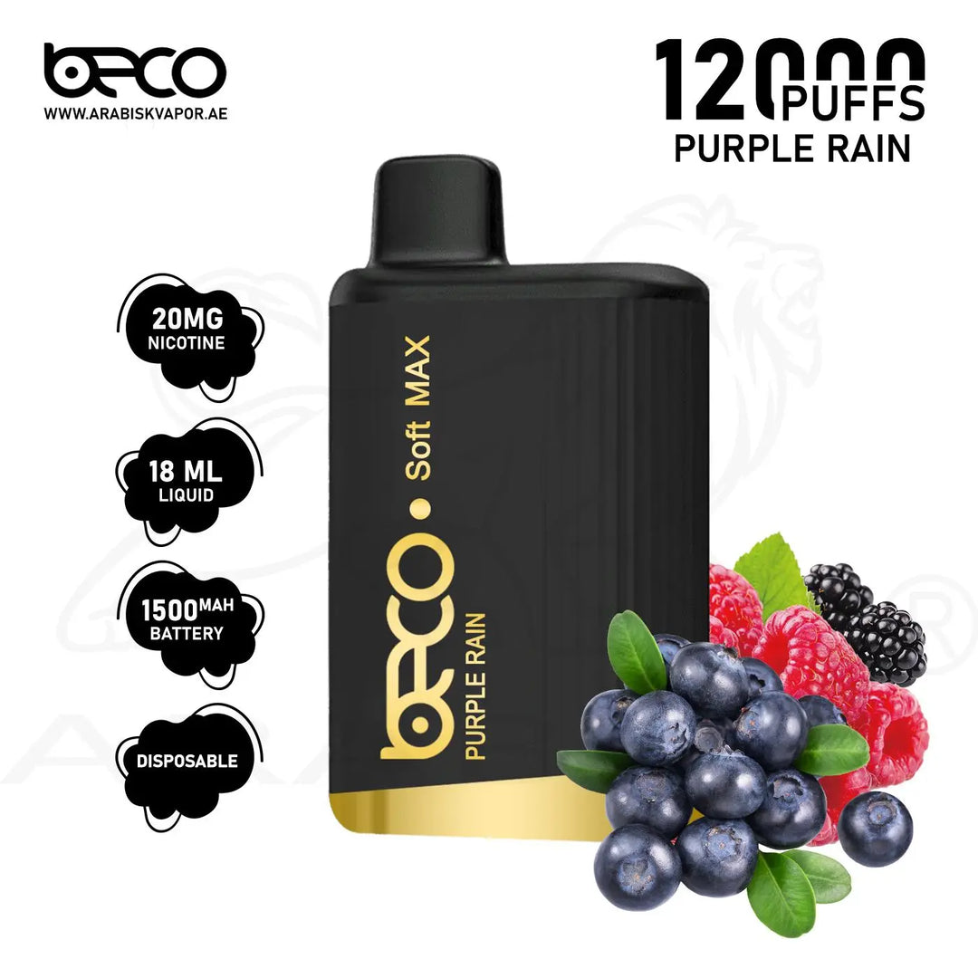 BECO SOFT MAX 12000 PUFFS 20MG - PURPLE RAIN 