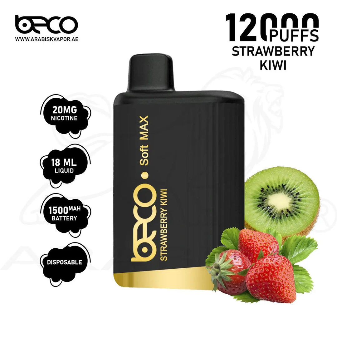 BECO SOFT MAX 12000 PUFFS 20MG - STRAWBERRY KIWI 