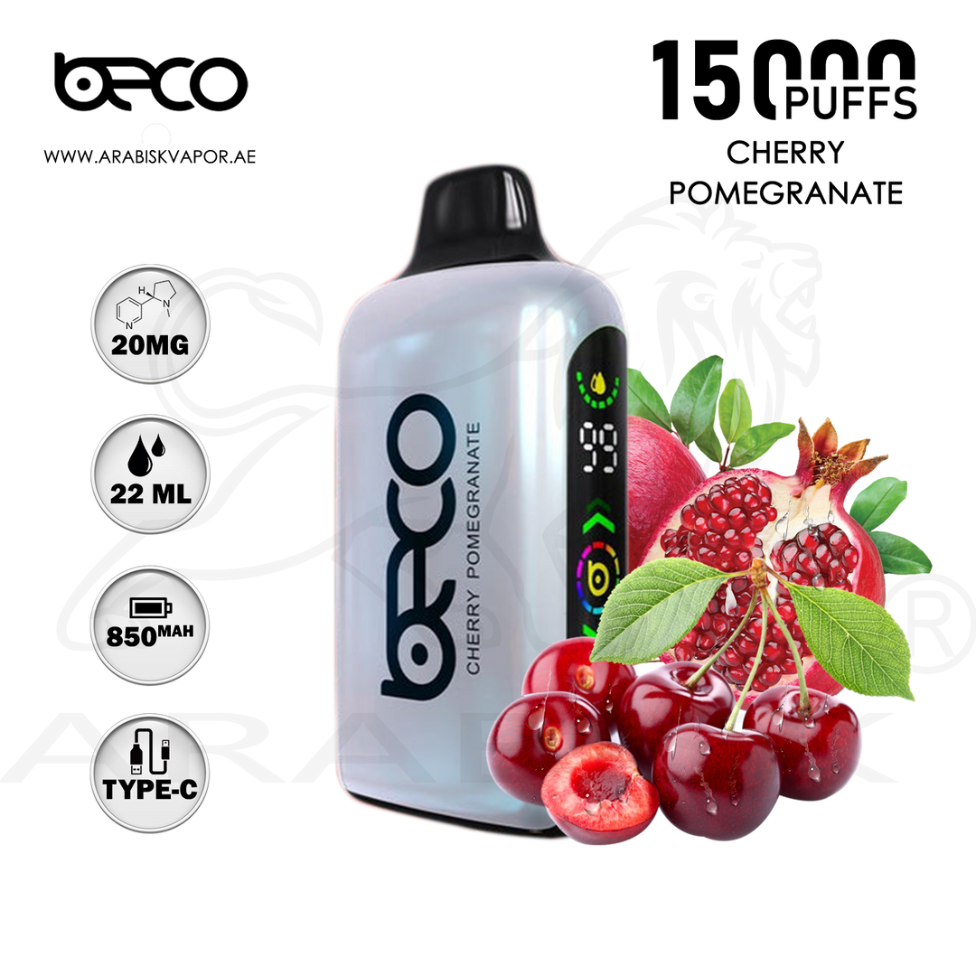 BECO BROCK 15000 PUFFS 20MG - CHERRY POMEGRANATE