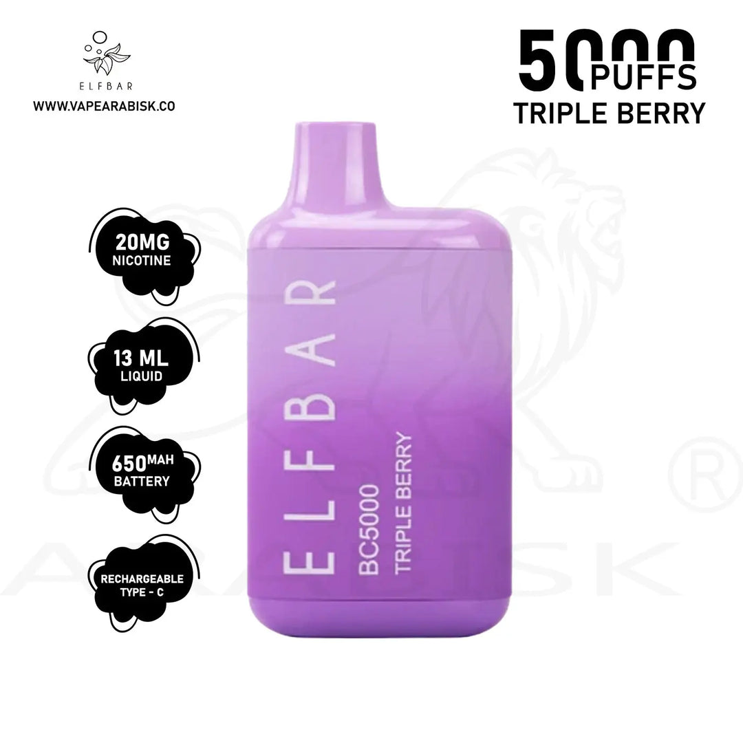 ELF BAR BC5000 PUFFS 20MG - TRIPLE BERRY Elf Bar