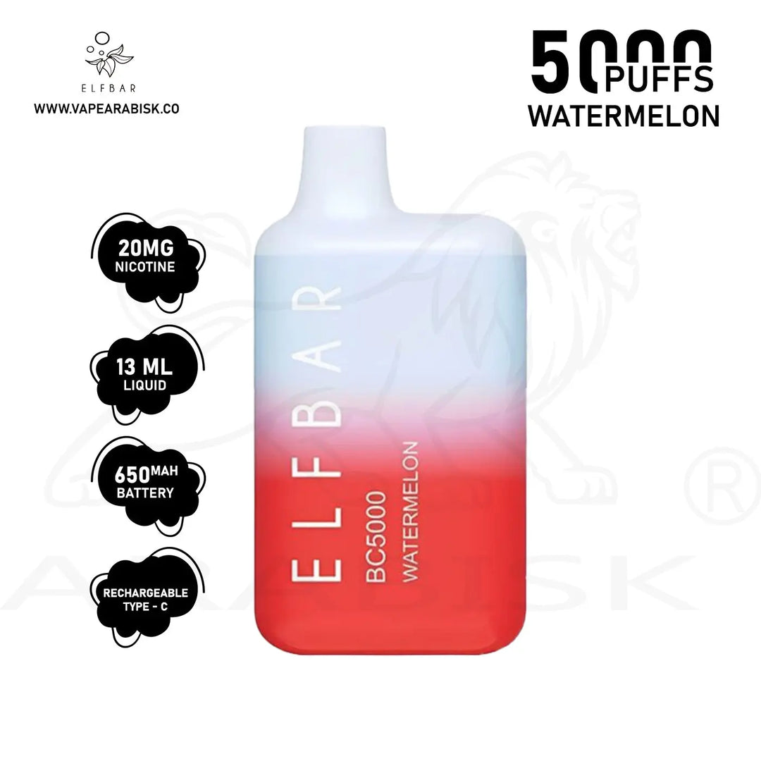 ELF BAR BC5000 PUFFS 20MG - WATERMELON Elf Bar