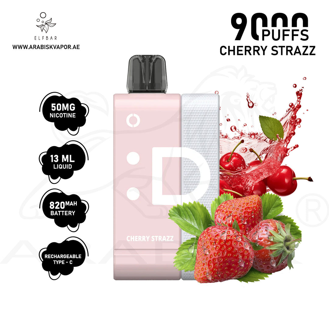 ELF BAR KIT EW9000 PUFFS 50MG - CHERRY STRAZZ 