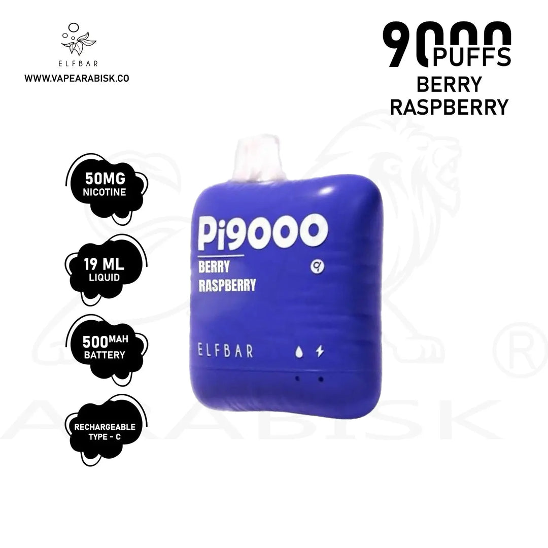 ELF BAR PI9000 PUFFS 50MG - BERRY RASPBERRY Elf Bar