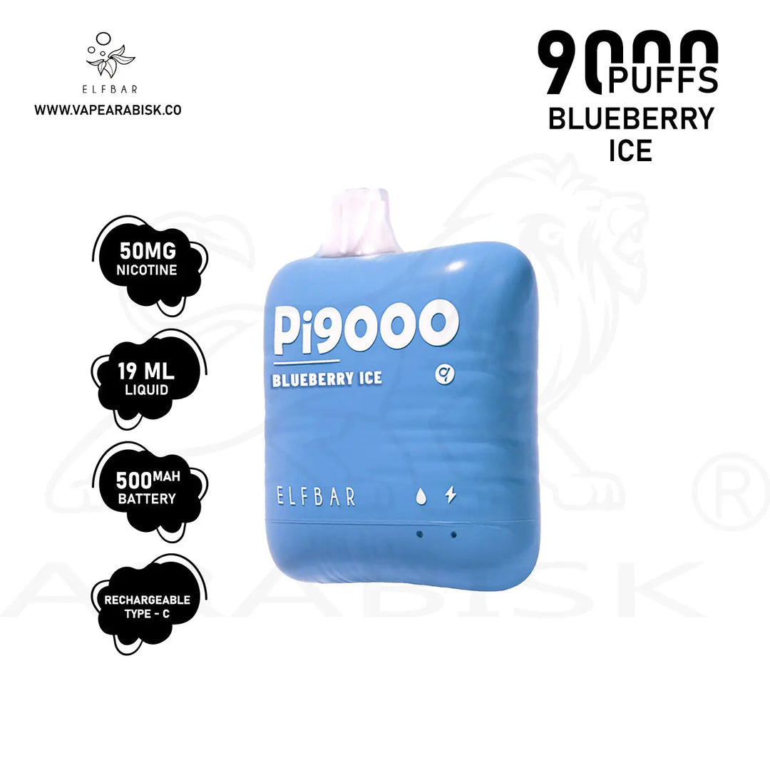 ELF BAR PI9000 PUFFS 50MG - BLUEBERRY ICE Elf Bar