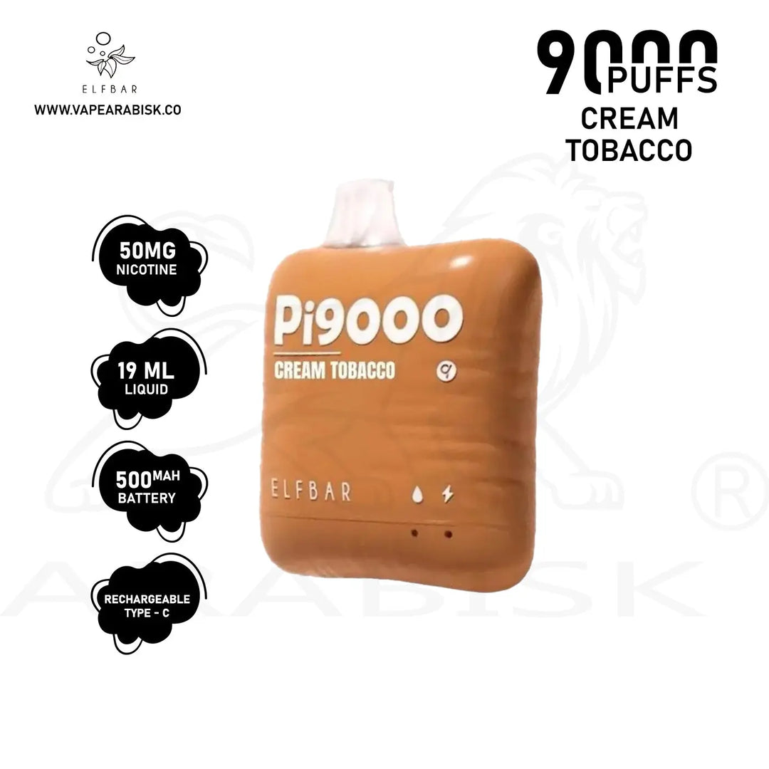 ELF BAR PI9000 PUFFS 50MG - CREAM TOBACCO Elf Bar