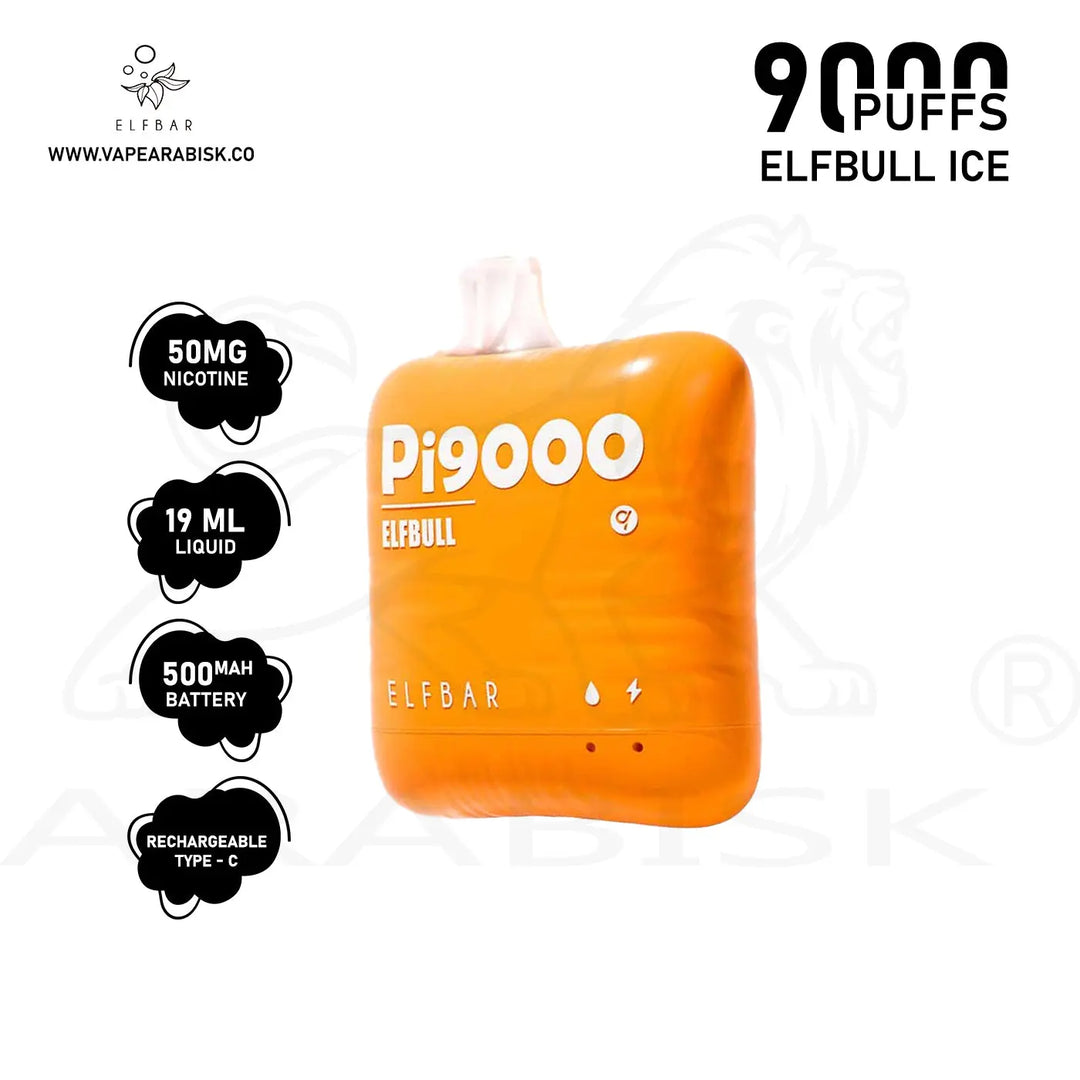 ELF BAR PI9000 PUFFS 50MG - ELFBULL ICE Elf Bar