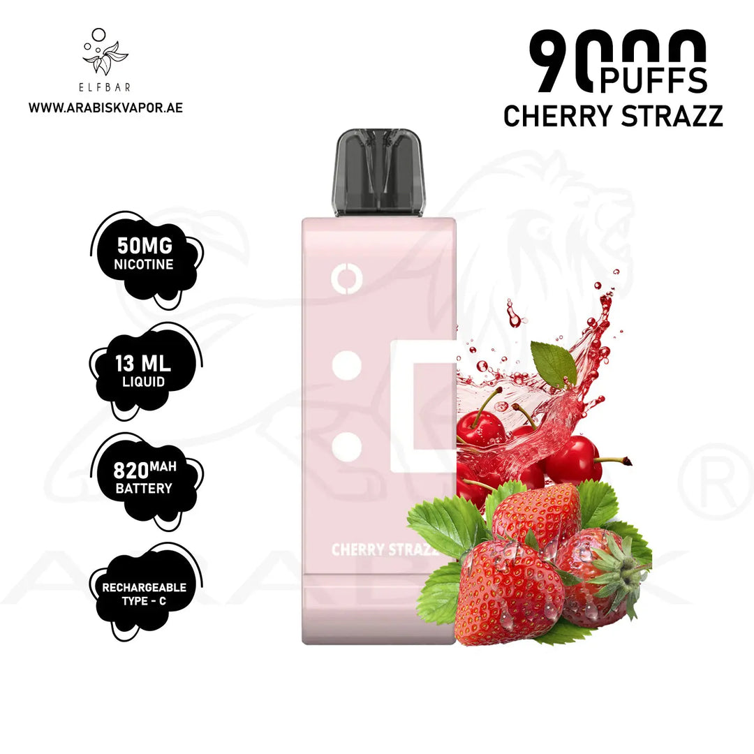 ELF BAR POD EW9000 PUFFS 50MG - CHERRY STRAZZ 