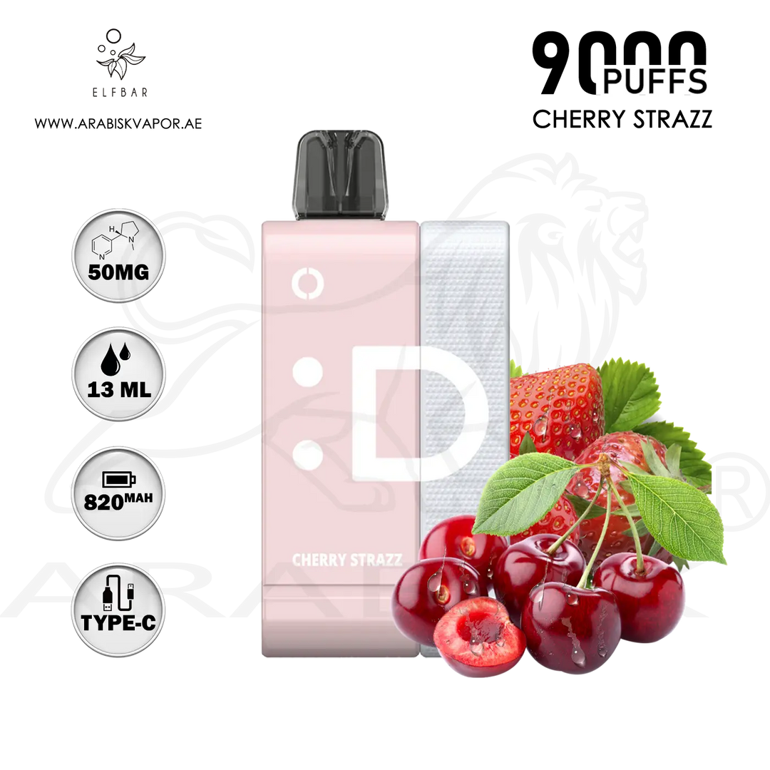 ELFBAR KIT EW9000 PUFFS 50MG - CHERRY STRAZZ Arabisk Vape ELFBAR KIT EW9000 PUFFS 50MG - CHERRY STRAZZ Arabisk Vape