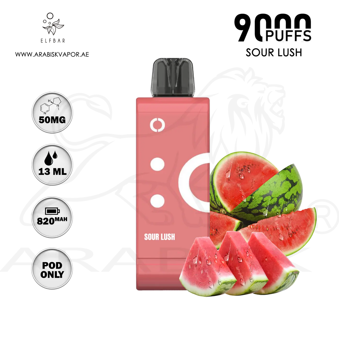 ELFBAR POD EW9000 PUFFS 50MG - SOUR LUSH Arabisk Vape ELFBAR POD EW9000 PUFFS 50MG - SOUR LUSH Arabisk Vape