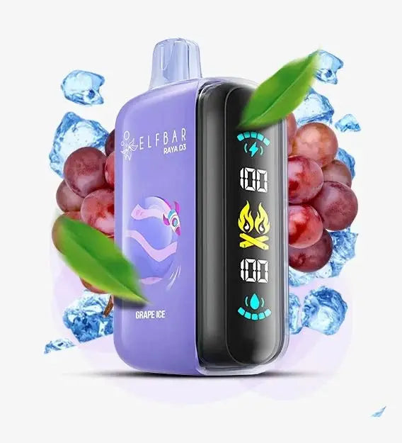 ELFBAR RAYA D3 25000 PUFFS 50MG - GRAPE ICE 