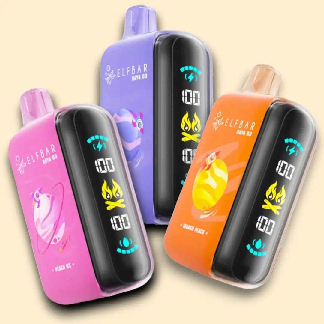 ELFBAR RAYA D3 25000 PUFFS 50MG - PEACH ICE 