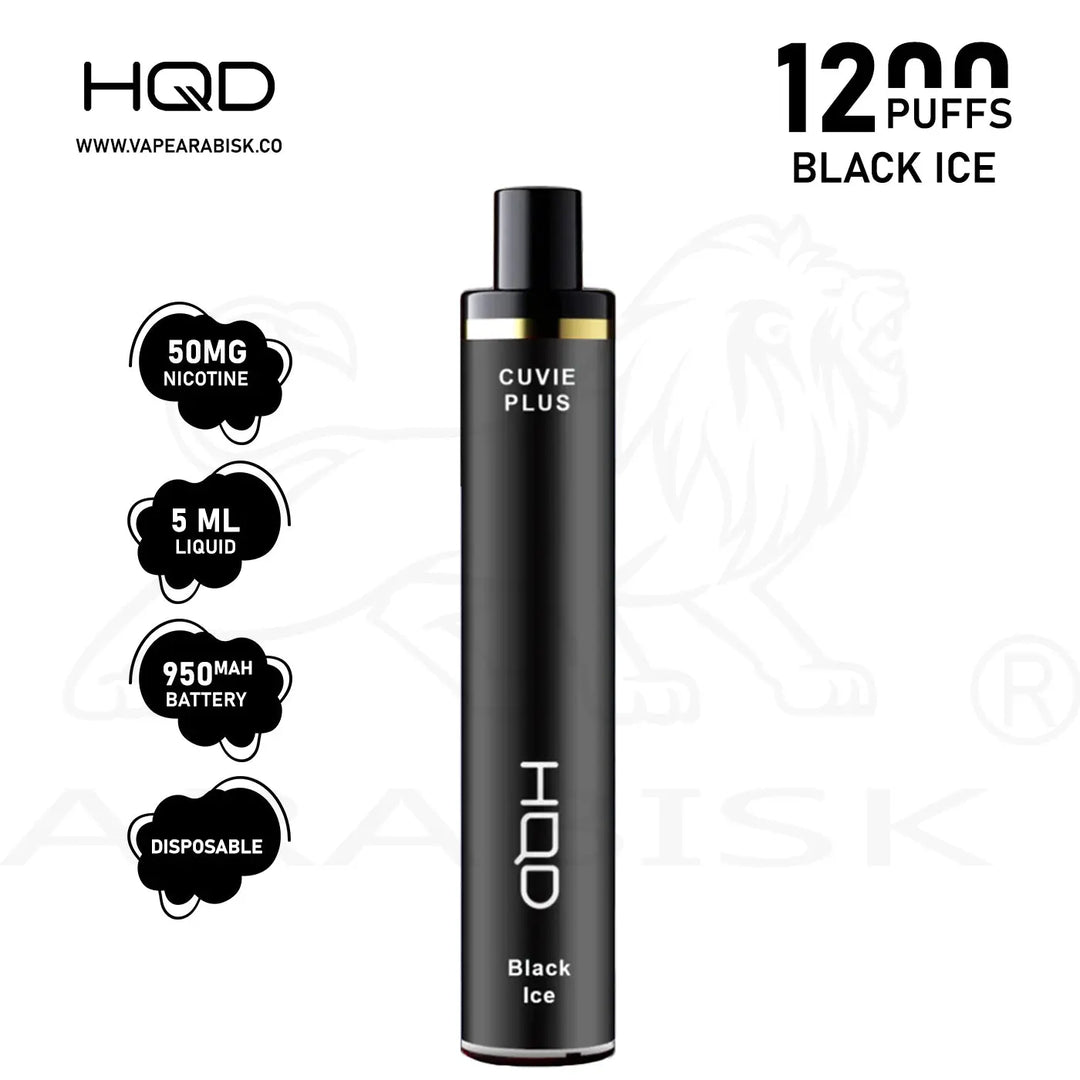 HQD CUVIE PLUS 1200 PUFFS 50MG - BLACK ICE HQD