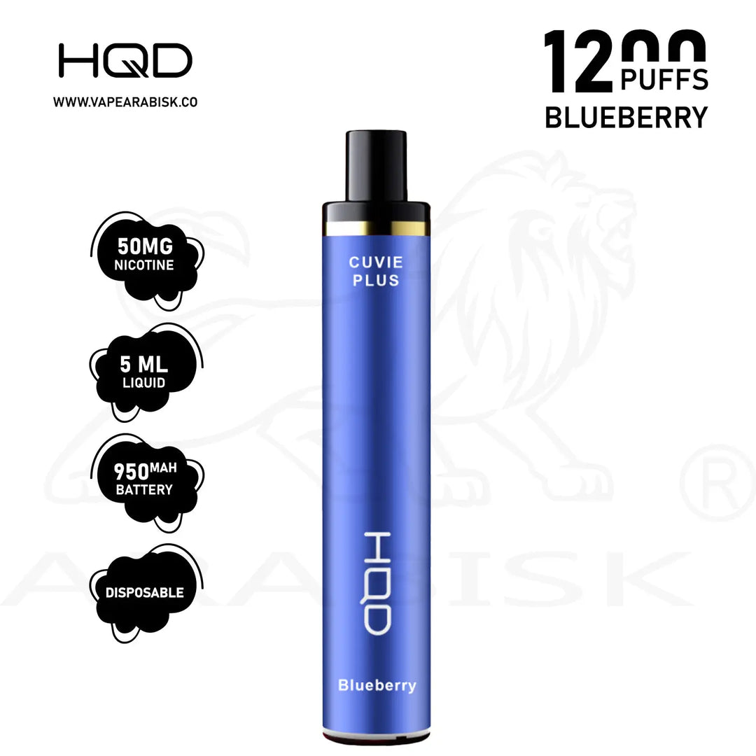 HQD CUVIE PLUS 1200 PUFFS 50MG - BLUEBERRY HQD