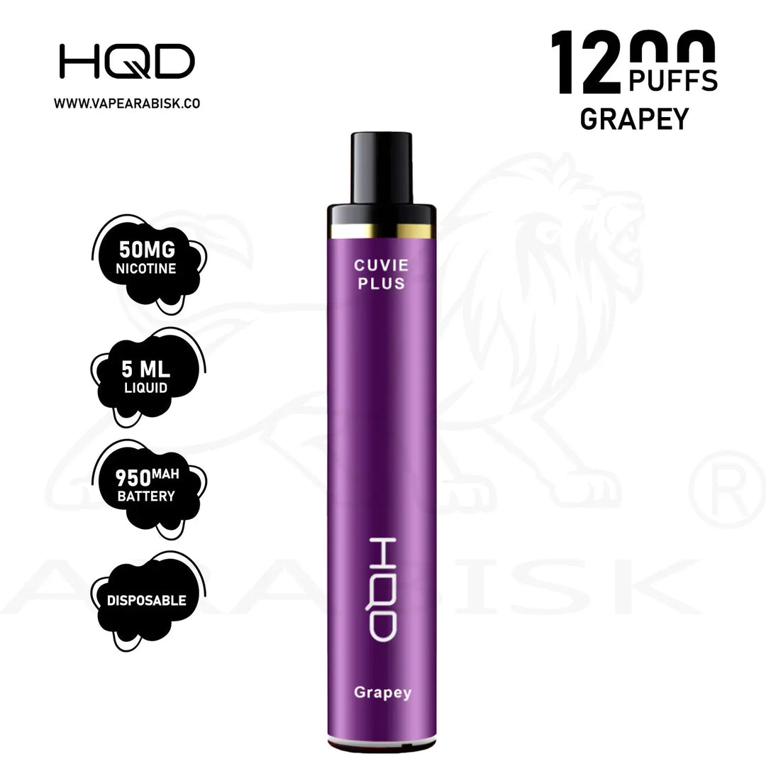 HQD CUVIE PLUS 1200 PUFFS 50MG - GRAPEY HQD