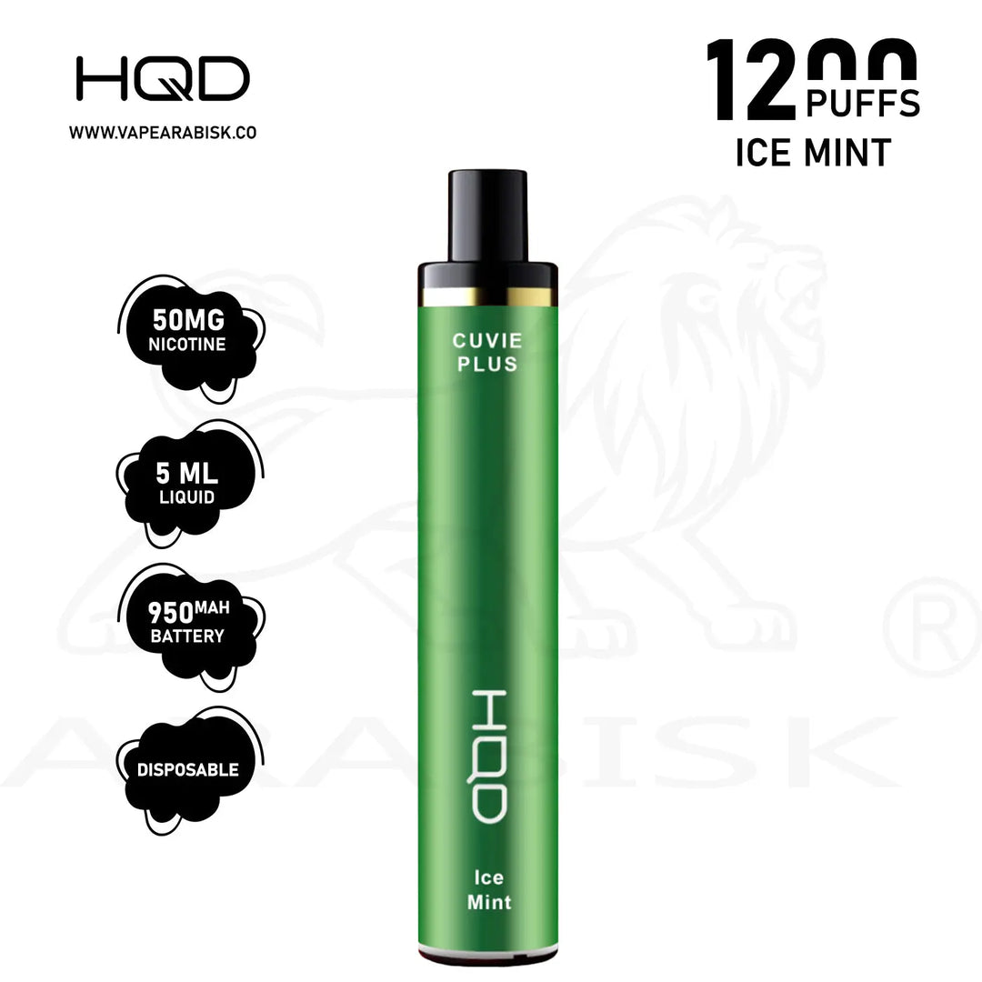 HQD CUVIE PLUS 1200 PUFFS 50MG - ICE MINT HQD