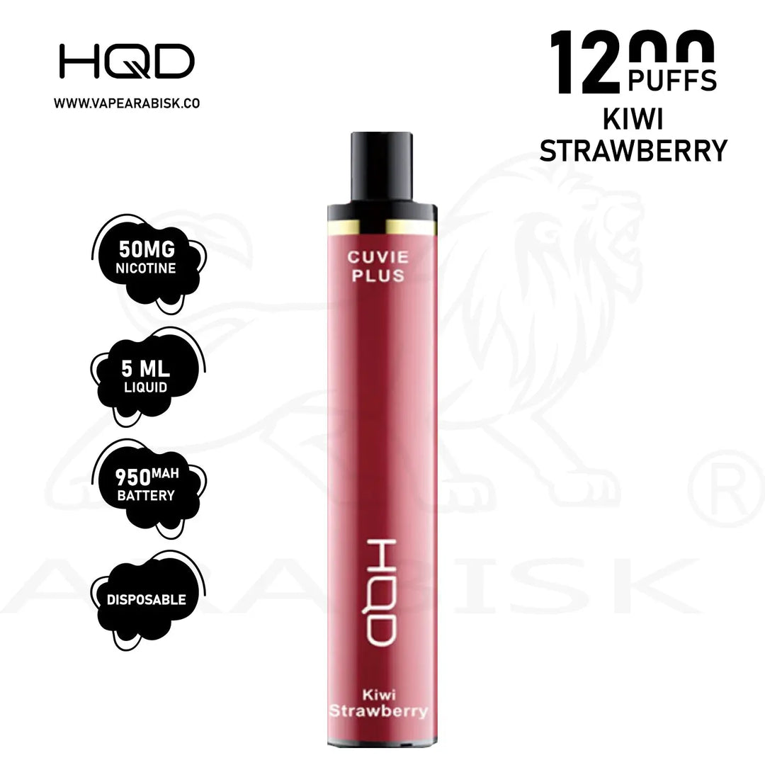 HQD CUVIE PLUS 1200 PUFFS 50MG - KIWI STRAWBERRY HQD