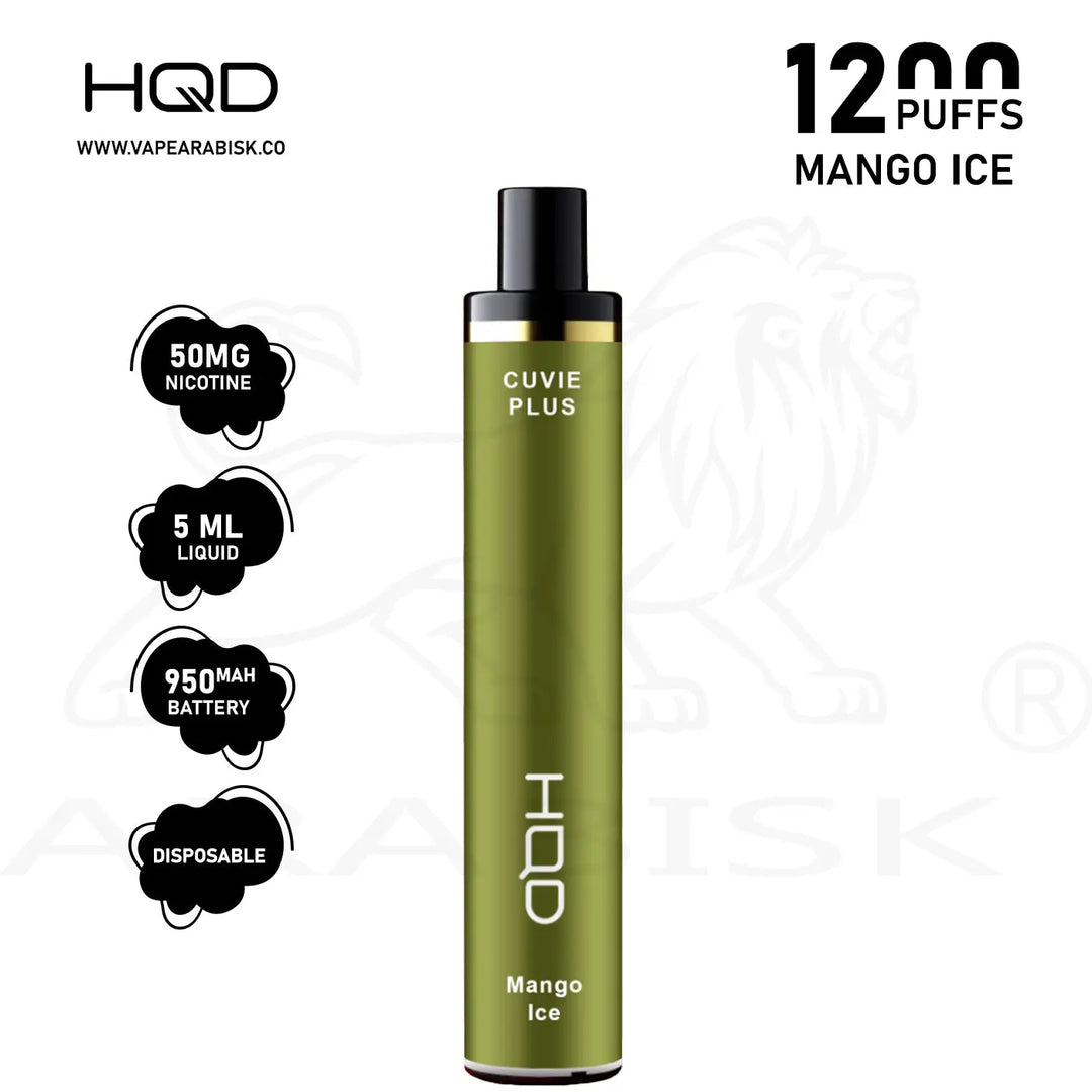 HQD CUVIE PLUS 1200 PUFFS 50MG - MANGO ICE HQD