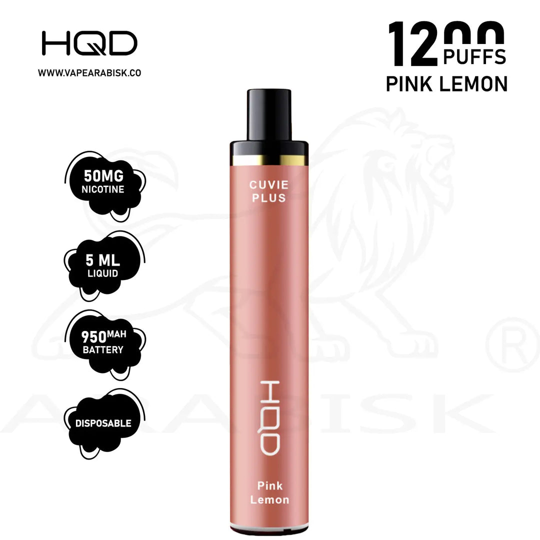 HQD CUVIE PLUS 1200 PUFFS 50MG - PINK LEMON HQD