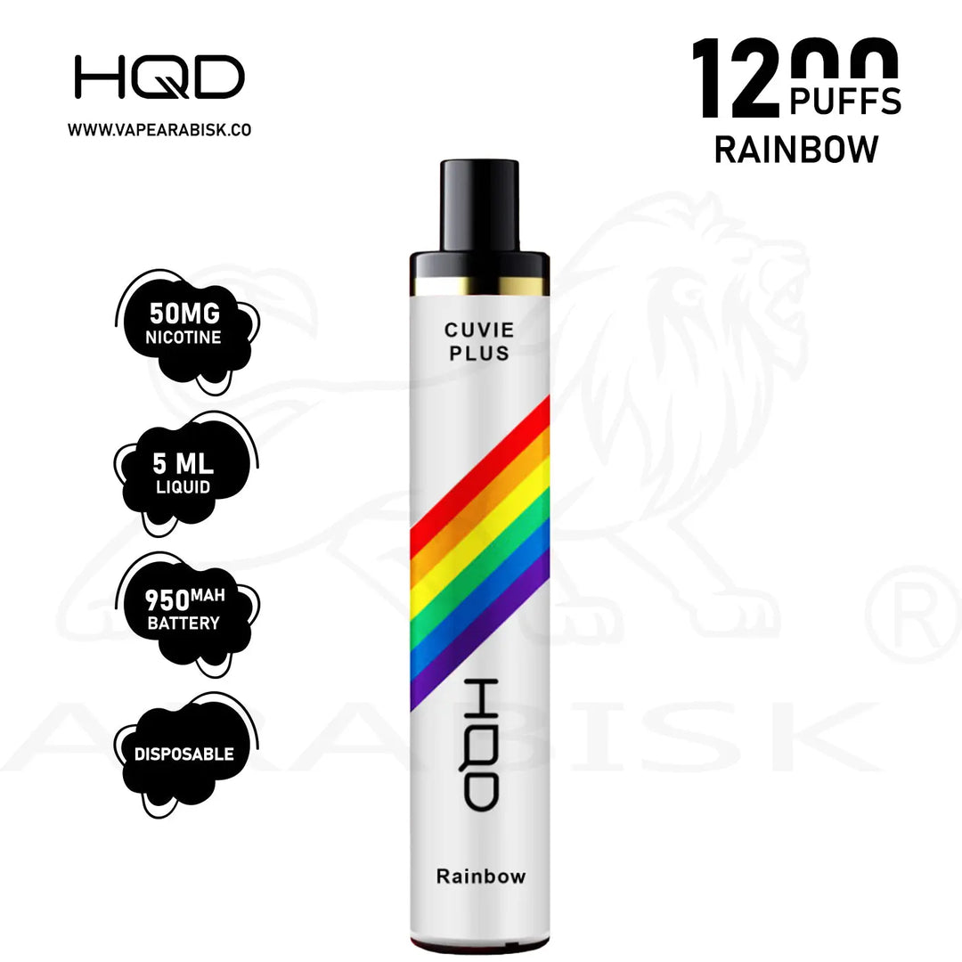 HQD CUVIE PLUS 1200 PUFFS 50MG - RAINBOW HQD