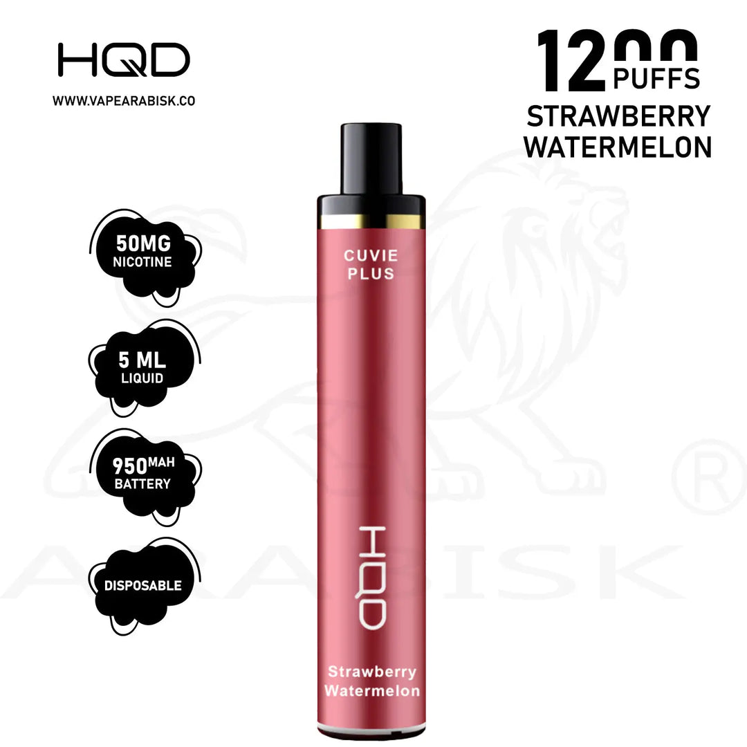 HQD CUVIE PLUS 1200 PUFFS 50MG - STRAWBERRY WATERMELON HQD