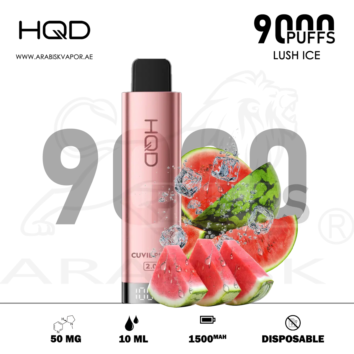 hqd cuvie plus lush ice HQD CUVIE PLUS 2.0 9000 PUFFS 50MG - LUSH ICE