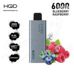 Load image into Gallery viewer, HQD CUVIE SLICK 6000 PUFFS 20MG - BLUEBERRY RASPBERRY 
