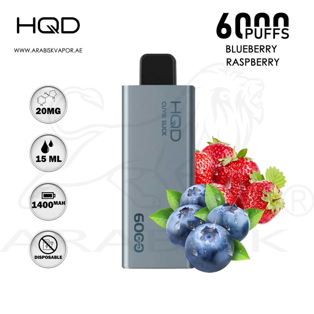 HQD CUVIE SLICK 6000 PUFFS 20MG - BLUEBERRY RASPBERRY Arabisk Vape HQD CUVIE SLICK 6000 PUFFS 20MG - BLUEBERRY RASPBERRY Arabisk Vape