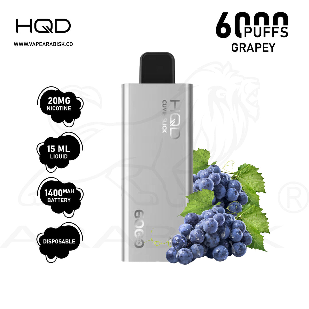 HQD CUVIE SLICK 6000 PUFFS 20MG - GRAPEY 