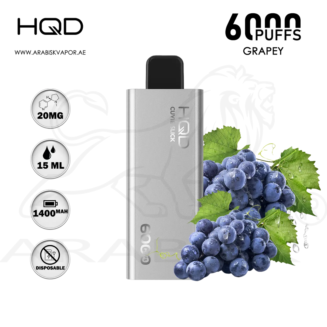 HQD CUVIE SLICK 6000 PUFFS 20MG - GRAPEY Arabisk Vape HQD CUVIE SLICK 6000 PUFFS 20MG - GRAPEY Arabisk Vape