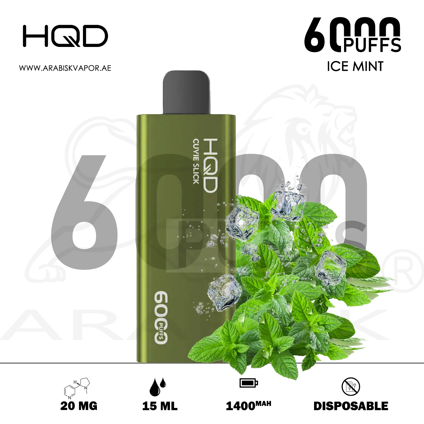 hqd vape ice mint HQD CUVIE SLICK 6000 PUFFS 20MG hqd vape ice mint HQD CUVIE SLICK 6000 PUFFS 20MG