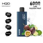 Load image into Gallery viewer, HQD CUVIE SLICK 6000 PUFFS 20MG - LIME PASSION FRUIT 
