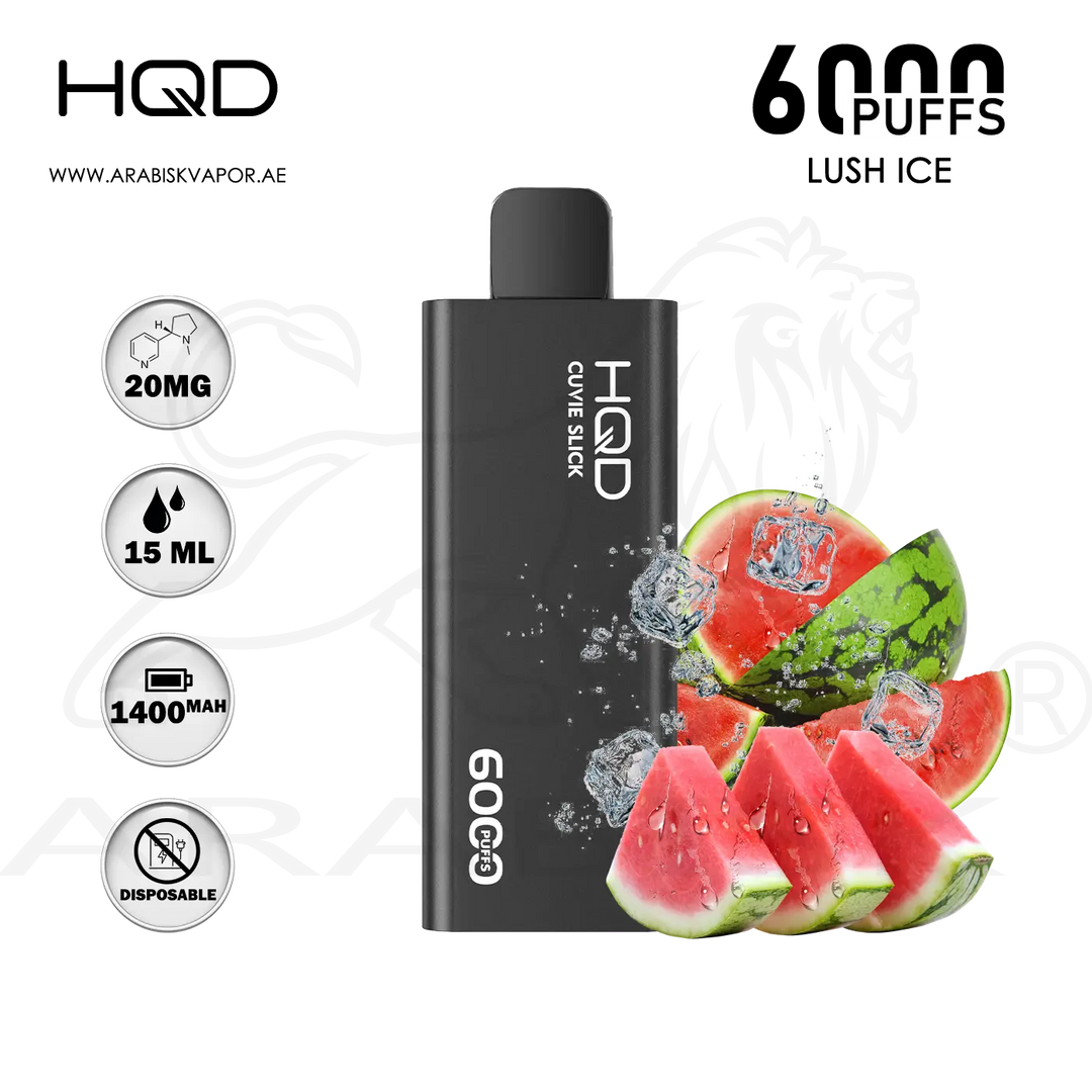 HQD CUVIE SLICK 6000 PUFFS 20MG - LUSH ICE Arabisk Vape HQD CUVIE SLICK 6000 PUFFS 20MG - LUSH ICE Arabisk Vape