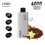 Load image into Gallery viewer, HQD CUVIE SLICK 6000 PUFFS 20MG - TOBACCO VANILLA 
