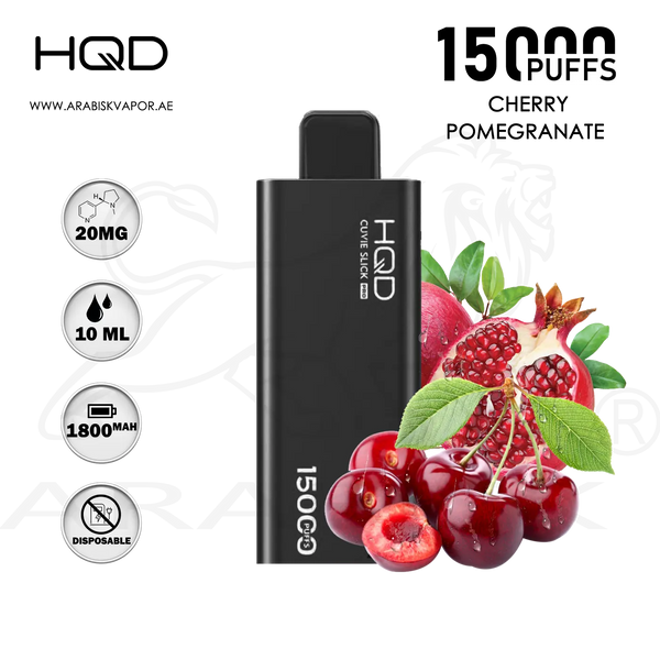HQD CUVIE SLICK PRO 15000 PUFFS 20MG - CHERRY POMEGRANATE Arabisk Vape HQD CUVIE SLICK PRO 15000 PUFFS 20MG - CHERRY POMEGRANATE Arabisk Vape