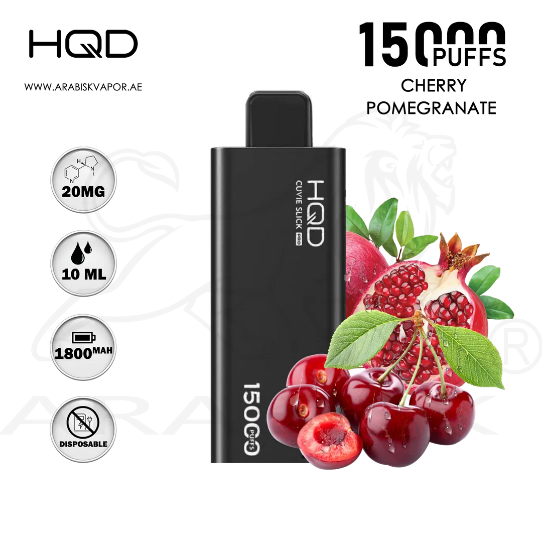 HQD CUVIE SLICK PRO 15000 PUFFS 20MG - CHERRY POMEGRANATE Arabisk Vape HQD CUVIE SLICK PRO 15000 PUFFS 20MG - CHERRY POMEGRANATE Arabisk Vape