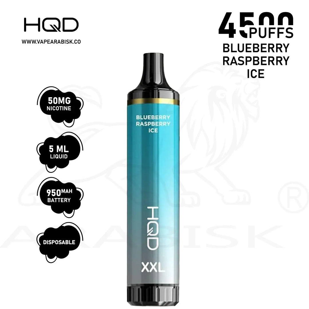 HQD XXL 4500 PUFFS 50MG - BLUEBERRY RASPBERRY HQD