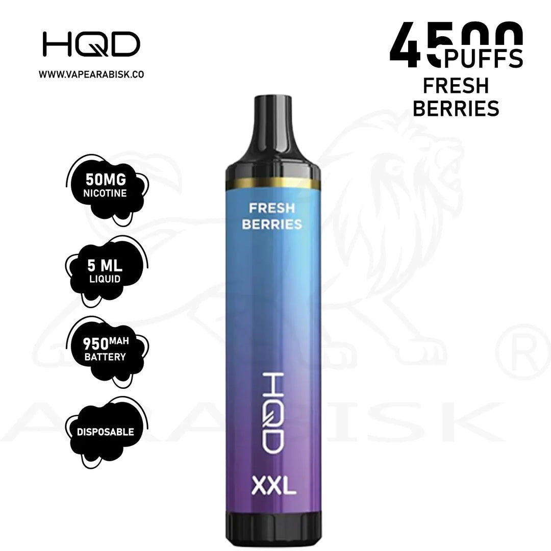 HQD XXL 4500 PUFFS 50MG - FRESH BERRIES HQD