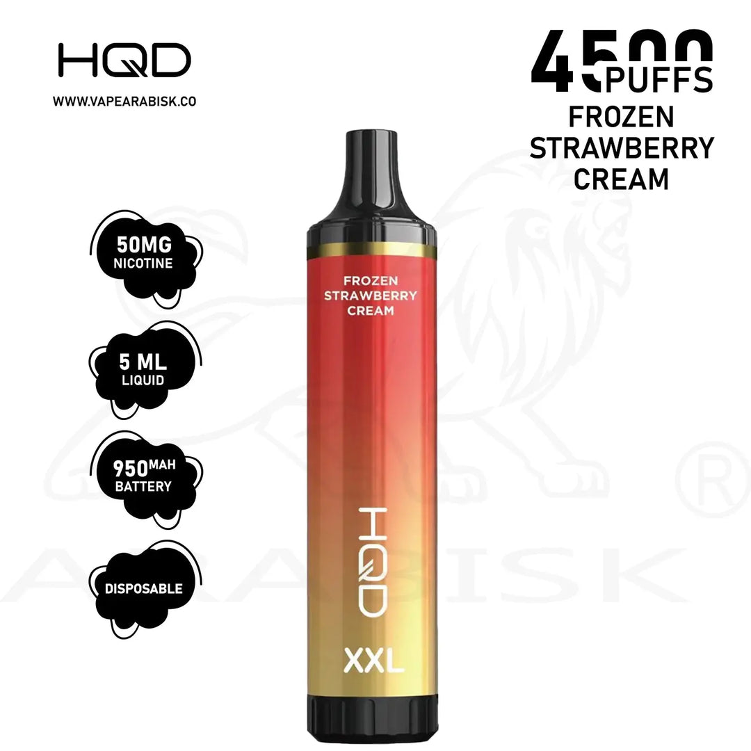 HQD XXL 4500 PUFFS 50MG - FROZEN STRAWBERRY CREAM HQD