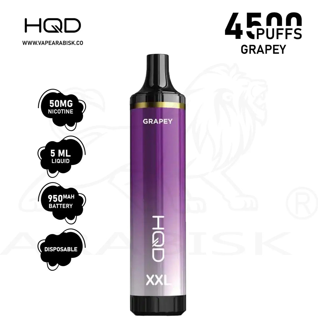 HQD XXL 4500 PUFFS 50MG - GRAPEY HQD