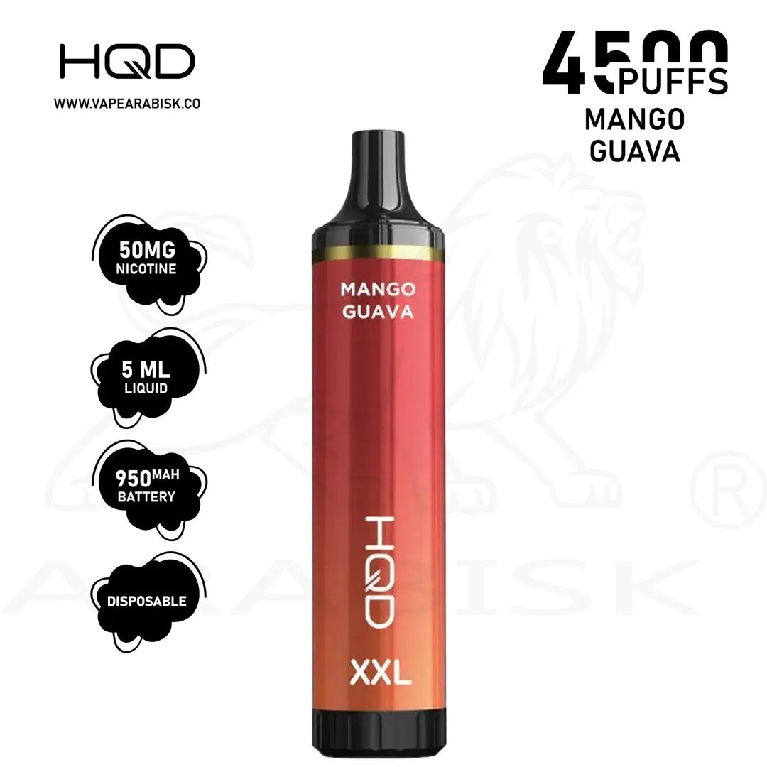 HQD XXL 4500 PUFFS 50MG - MANGO GUAVA HQD